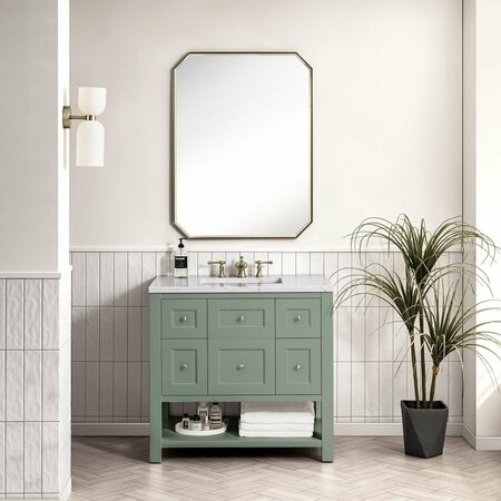 James Martin Vanities Breckenridge 36in Single Vanity Cabinet, Smokey Celadon 330-V36-SC